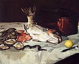 Edouard Manet Canvas Paintings - Still Life with Fish